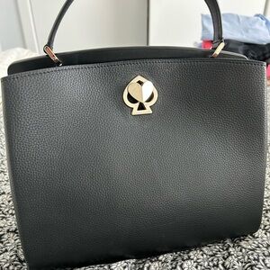 Kate Spade Black Leather Medium Satchel Bag